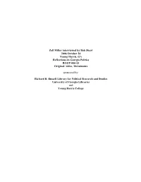 This Series Is Hosted by a Young Harris Alumnus, Bob Short, Class of 1951