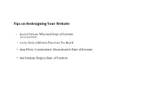 Tips on Redesigning Your Website
