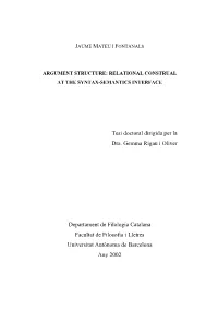 Argument Estructure