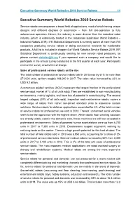 Executive Summary World Robotics 2019 Service Robots 11