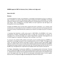MMRDA Appoints PMC for Nariman Point--Colaba New Bridge Work
