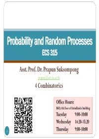 Probability and Random Processes ECS 315