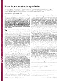 Water in Protein Structure Prediction