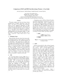 Comparison of JSON and XML Data Interchange Formats: a Case Study