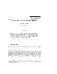 Group Actions on Banach Spaces