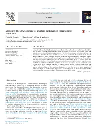 Modeling the Development of Martian Sublimation Thermokarst Landforms