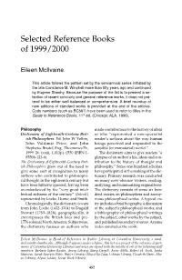 Selected Reference Books of 1999/2000