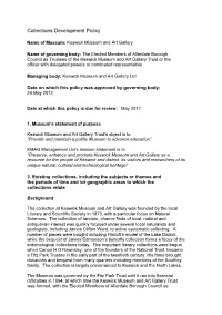 Collections Development Policy
