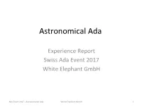Experience Report Swiss Ada Event 2017 White Elephant Gmbh