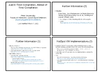 Hotspot VM Implementations (1)