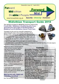 Midlothian Transport Guide 2018 Forward Midlothian Disabled People
