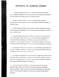 Affidavit Of·Gordon Thomas