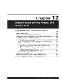 Chapter 12: Transportation Serving