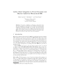 Lattice Basis Delegation in Fixed Dimension and Shorter-Ciphertext Hierarchical IBE