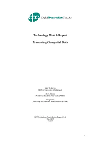 Preserving Geospatial Data