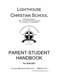 2020-21 Parent-Student Handbook