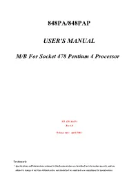 848Pa/848Pap User's Manual