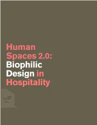 Human Spaces 2.0: Biophilic Design in Hospitality Report Guide