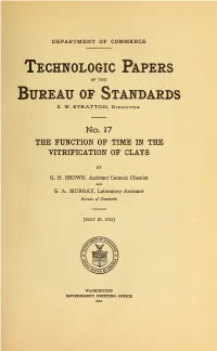 The Function of Time in the Vitrification of Clays