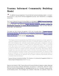 Trauma Informed Community Building Model