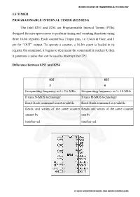 3.5 TIMER PROGRAMMABLE INTERVAL TIMER (8253/8254) The