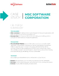 Activestate MSC Case Study