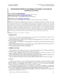 Negentropy Effects on Exergoconomics Analysis of Thermals Systems