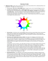 Overview of Color:  Digital Color Wheel: a Color Wheel Is a Tool That Provides a Visual Representation of the Relationships Between All Possible Hues