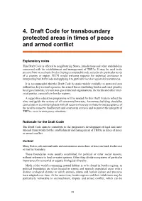 4. Draft Code for Transboundary Protected Areas in Times of Peace and Armed Conflict