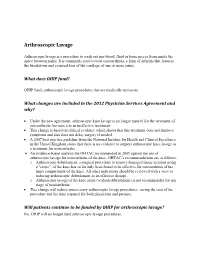 Arthroscopic Lavage
