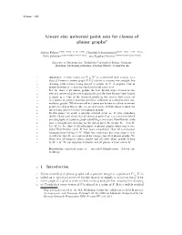 Linear Size Universal Point Sets for Classes of Planar Graphs⋆