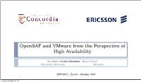 Combining Opensaf with Vmware Architecture, Measurement