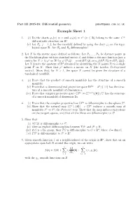 Example Sheet 1