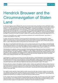 Hendrick Brouwer and the Circumnavigation of Staten Land