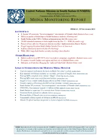 Media Monitoring Report