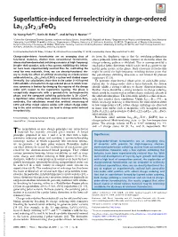 Superlattice-Induced Ferroelectricity in Charge-Ordered La1/3Sr2/3Feo3