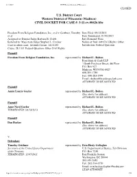 WD Wis. Docket