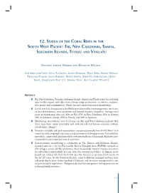 12. Status of the Coral Reefs in the South West Pacific