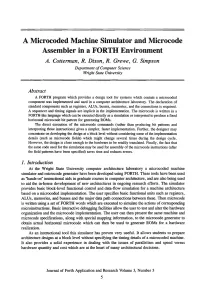 A Microcoded Machine Simulator and Microcode Assembler in a FORTH Environment A