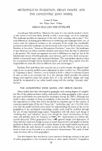 Metropolitan Evolution, Urban Images, and the Concentric Zone Model