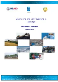 Monitoring and Early Warning in Tajikistan