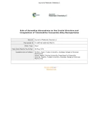 Role of Annealing Atmosphere on the Crystal Structure and Composition of Tetrahedrite-Tennantite Alloy Nanoparticles