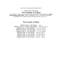 The Worties of Talbot the Lloyds of Wye