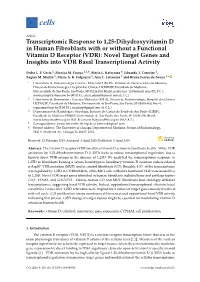 Transcriptomic Response to 1,25-Dihydroxyvitamin D