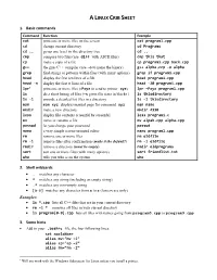 A Linux Crib Sheet