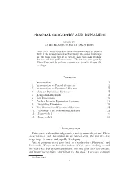 Fractal Geometry and Dynamics