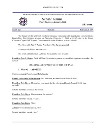 Senate Journal FIRST REGULAR SESSION, 2008 SJ 16-004