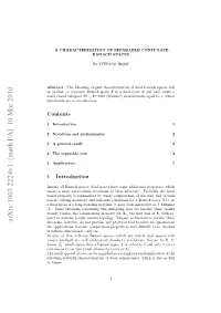 A Characterization of Separable Conjugate Spaces
