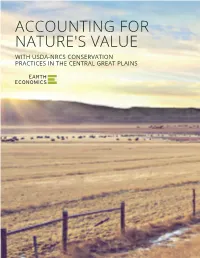 Accounting for Nature's Value with Usda-Nrcs Conservation Practices in the Central Great Plains Authors