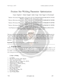 Friction Stir Welding Parameter Optimization